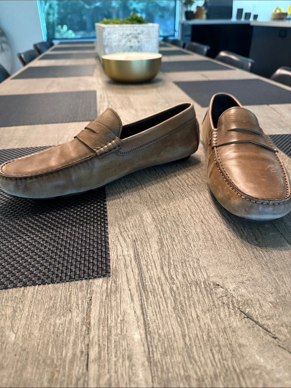 To Boot Tan Leather Penny Loafers